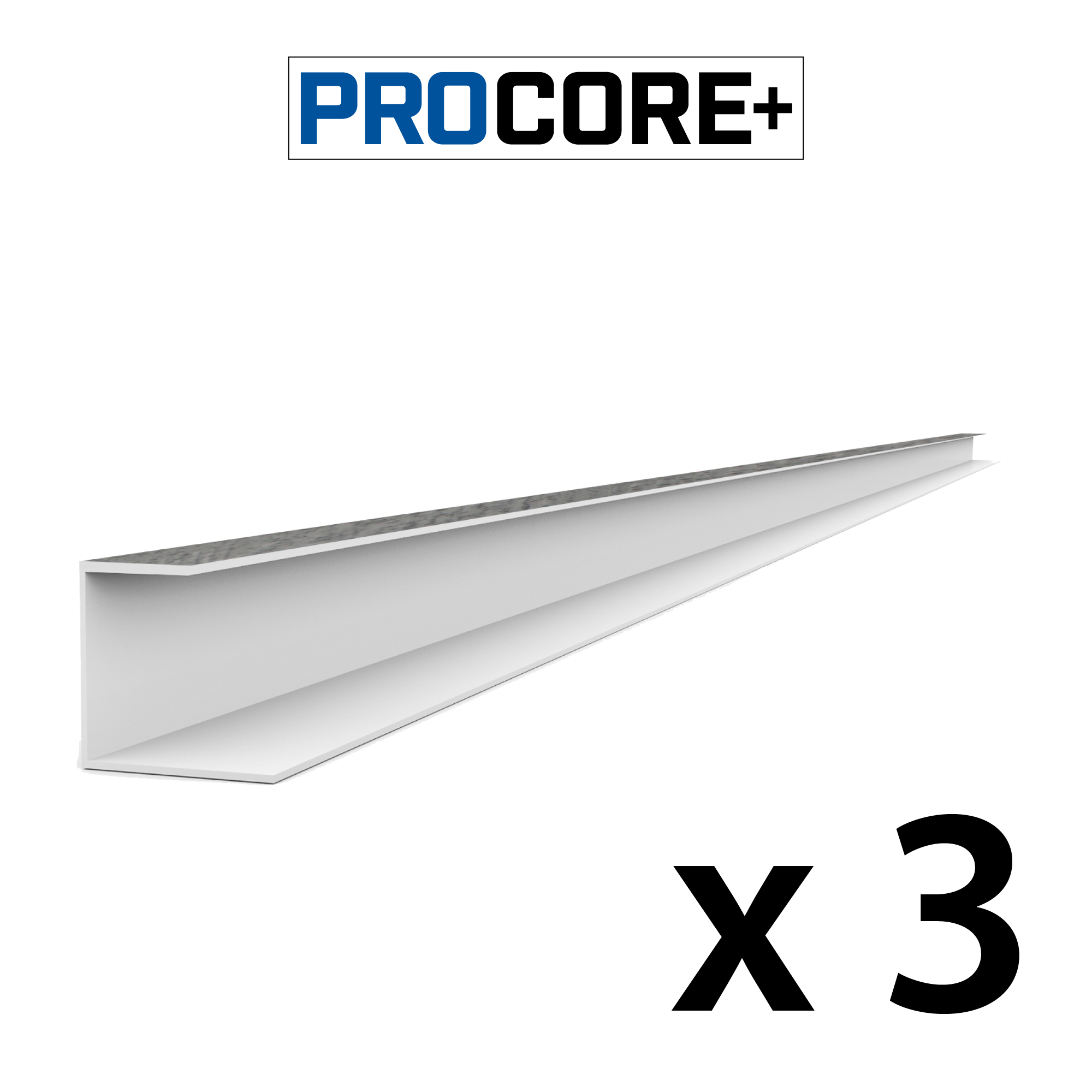 8 ft. PROCORE PLUS Gray Wood PVC J Trim Pack