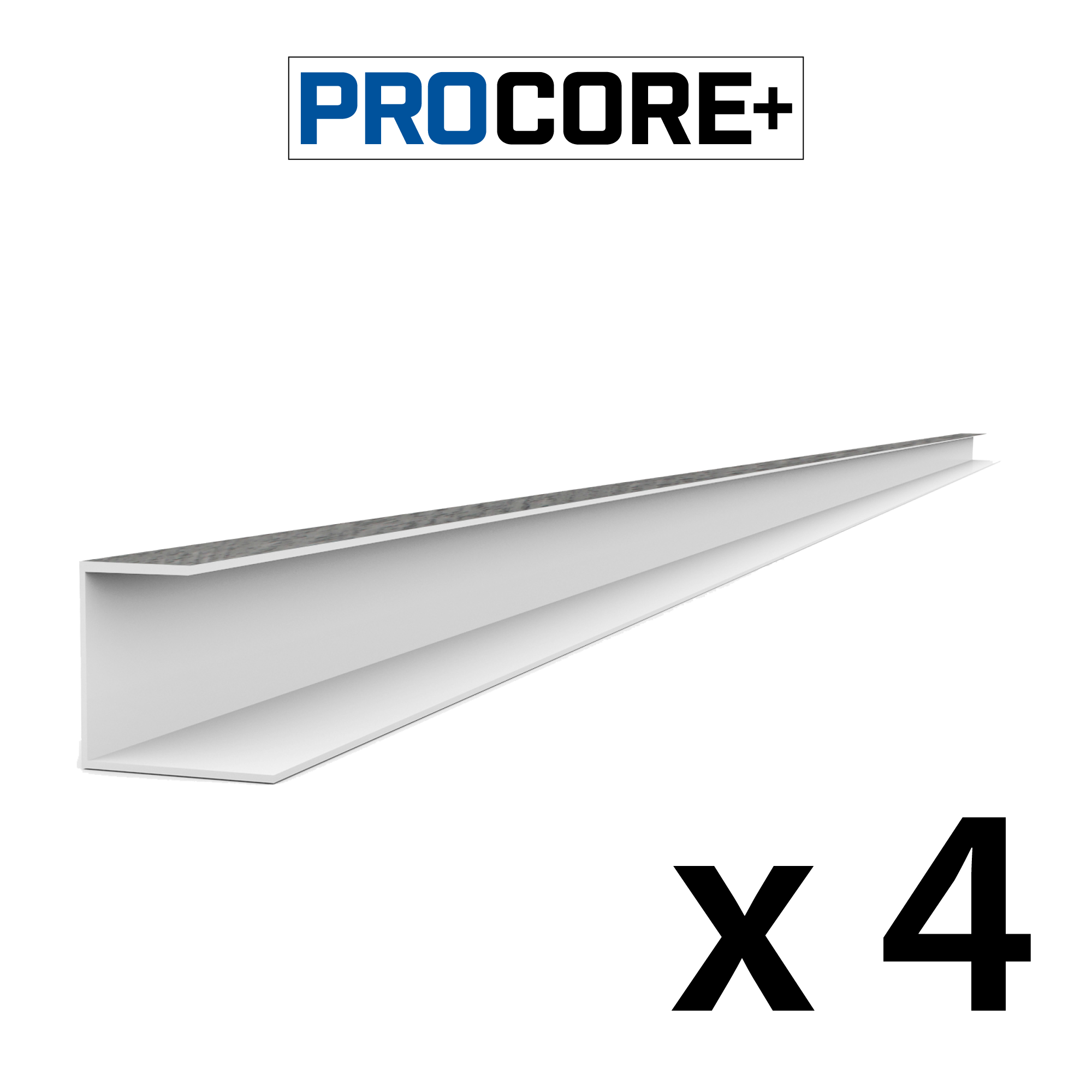 8 ft. PROCORE PLUS Gray Wood PVC J Trim Pack