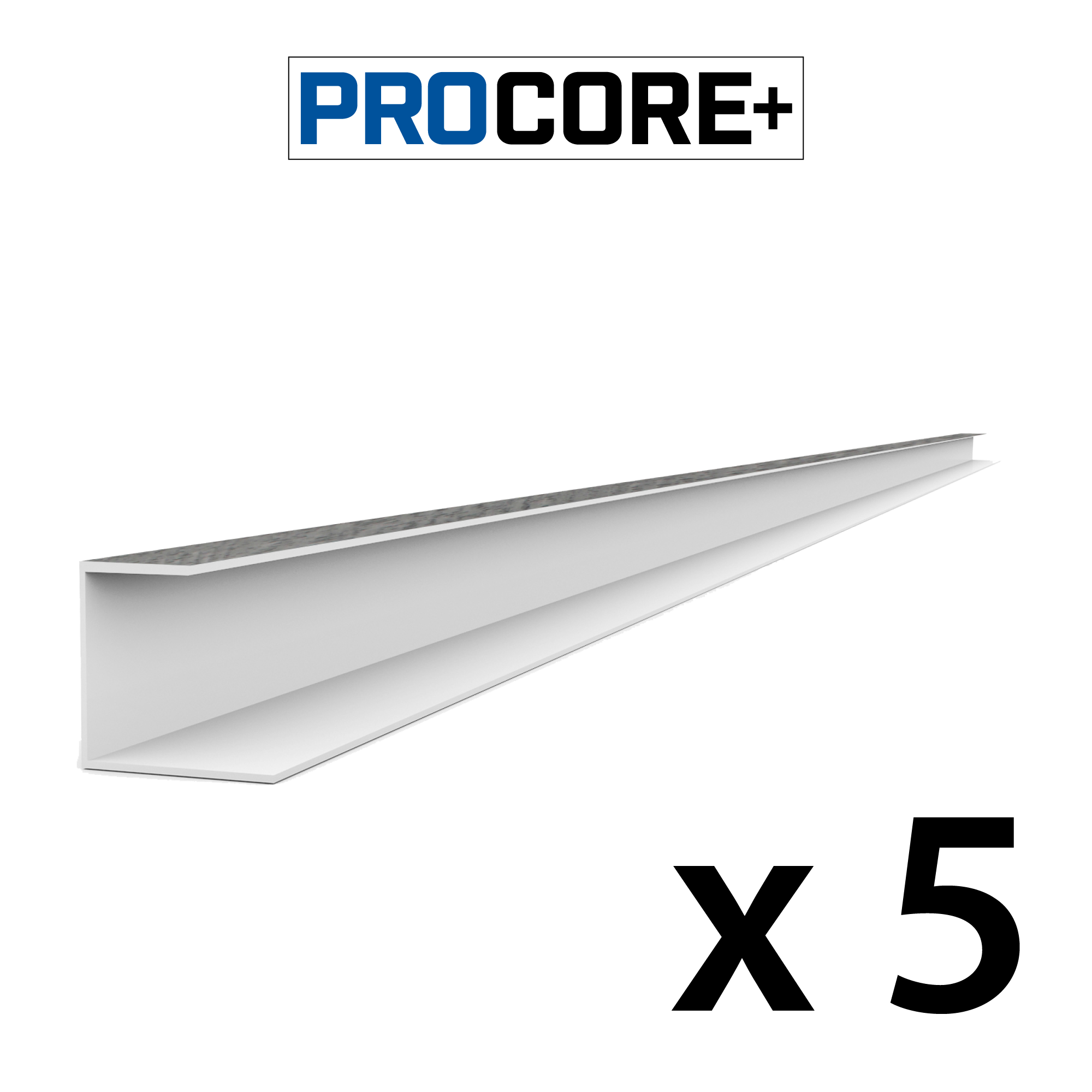 8 ft. PROCORE PLUS Gray Wood PVC J Trim Pack