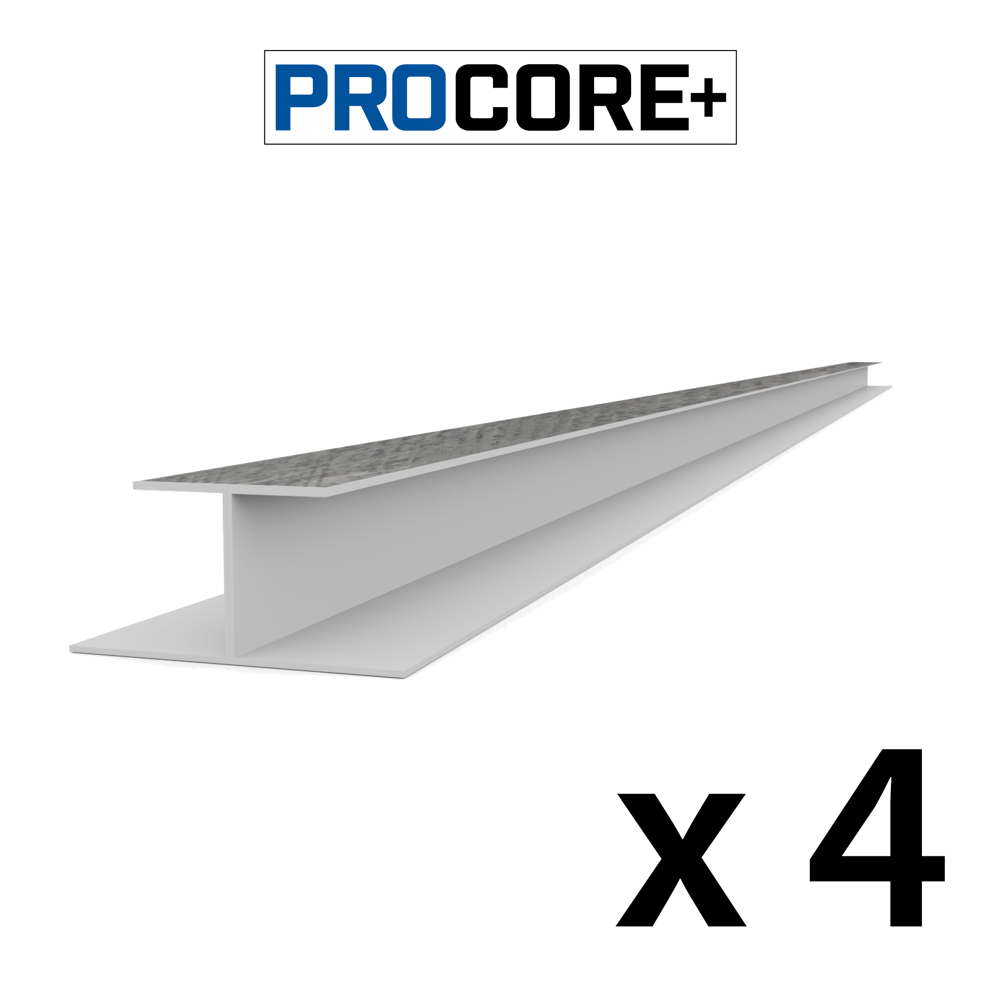8 ft. PROCORE PLUS Gray Wood PVC H-Trim Pack