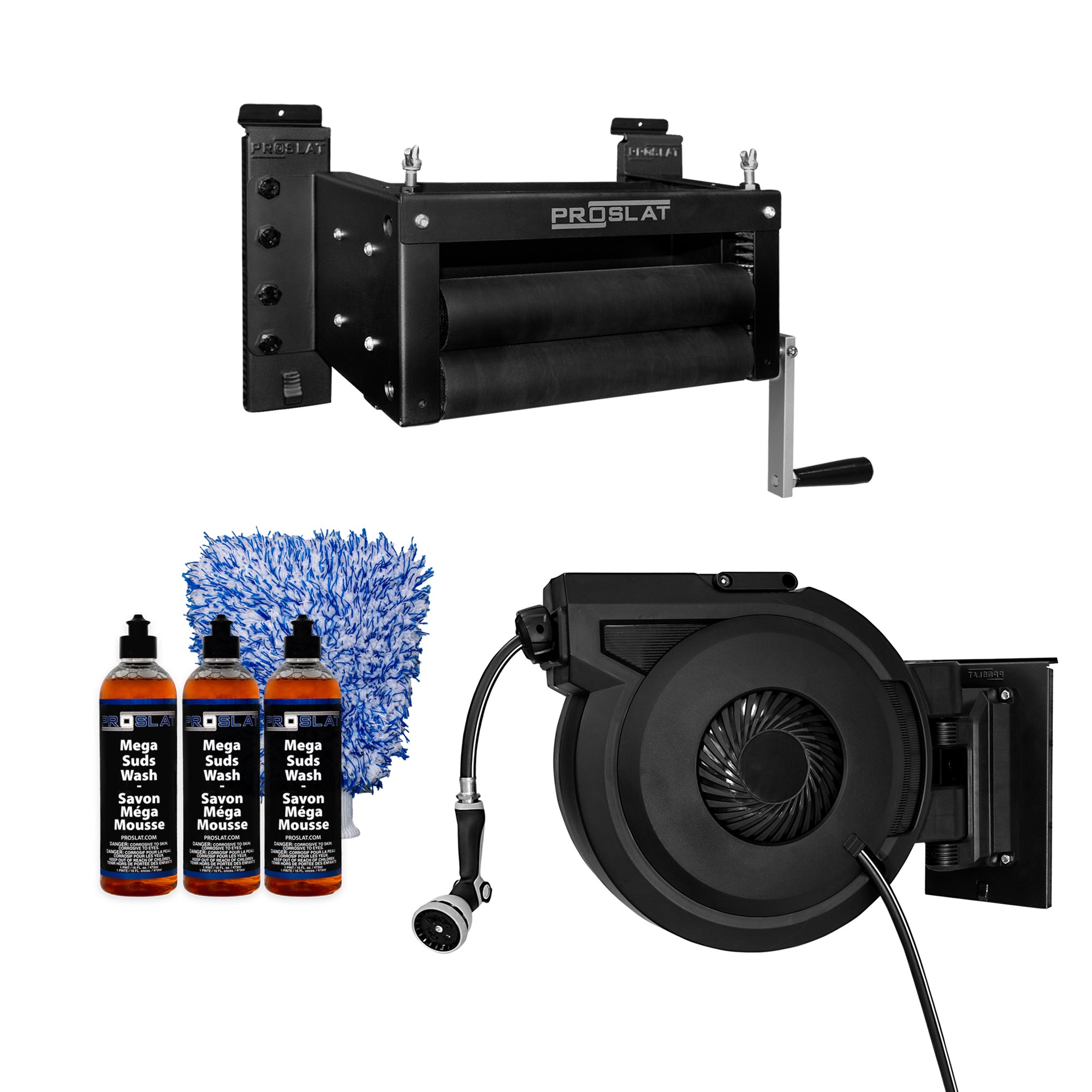 Mega Suds with Mitt, Wringer & Hose Reel – Utility Bundle