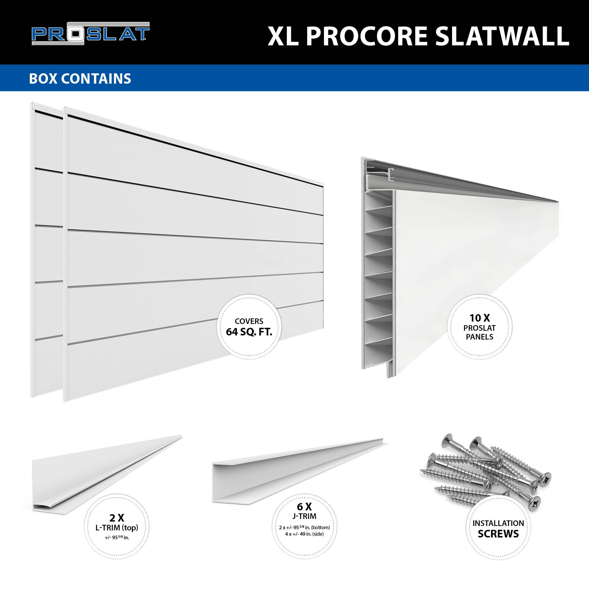 Panneaux PROCORE XL 4 pi x 8 pi – Ensemble de 2 (128 pieds carrés)