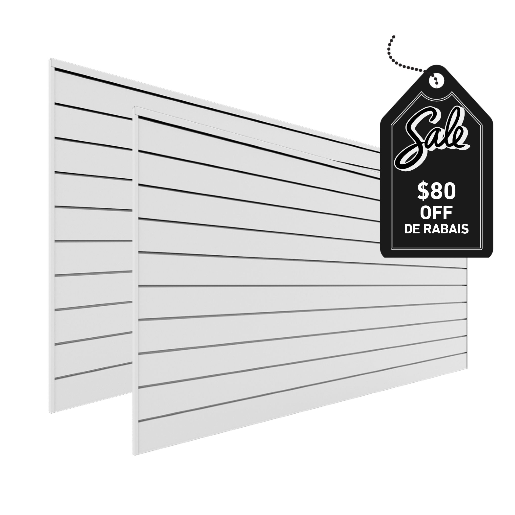 Panneaux de PVC 4 pi x 8 pi – Ensemble de 2 – 64 pieds carrés