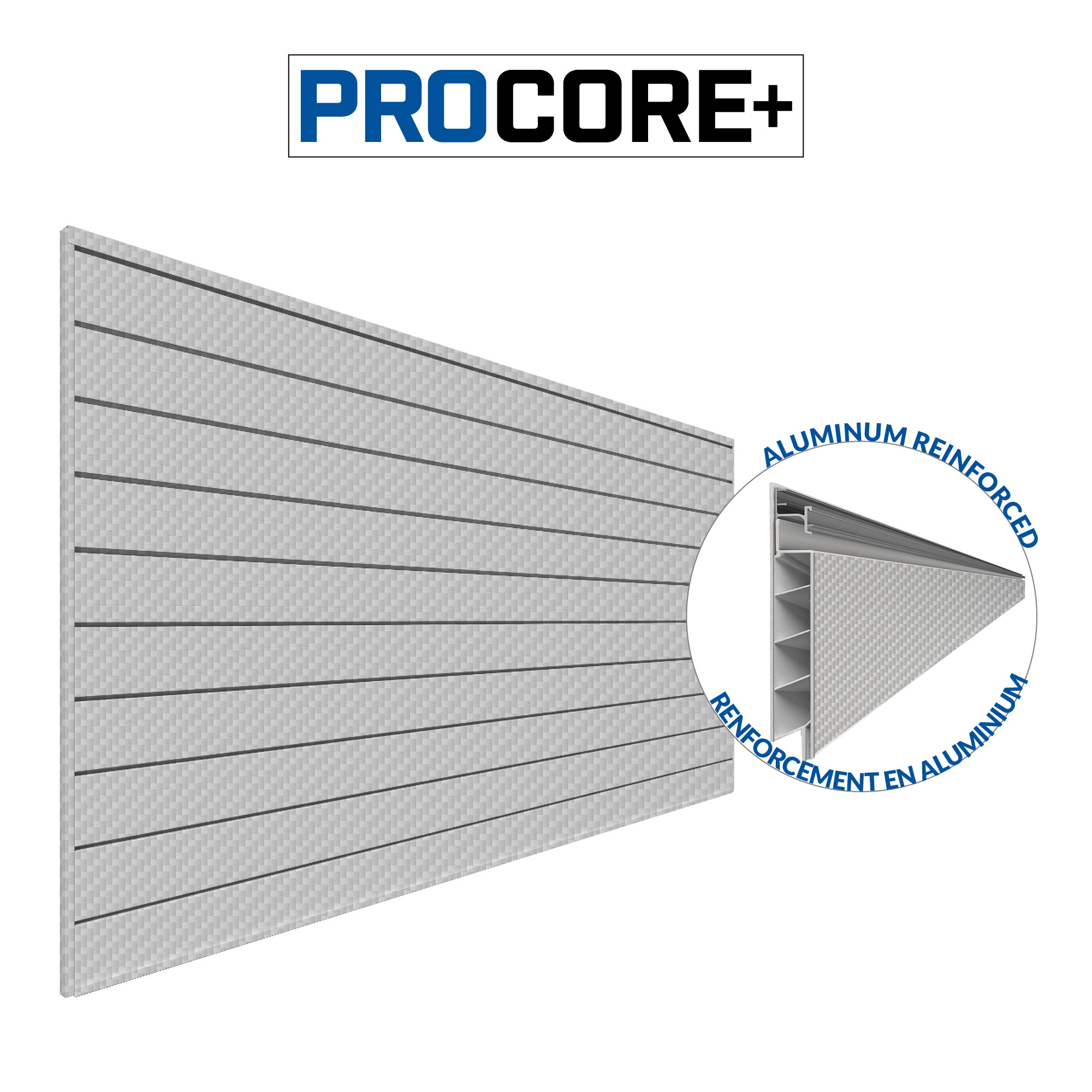 4 ft. x 8 ft. PROCORE PLUS PVC Slatwall