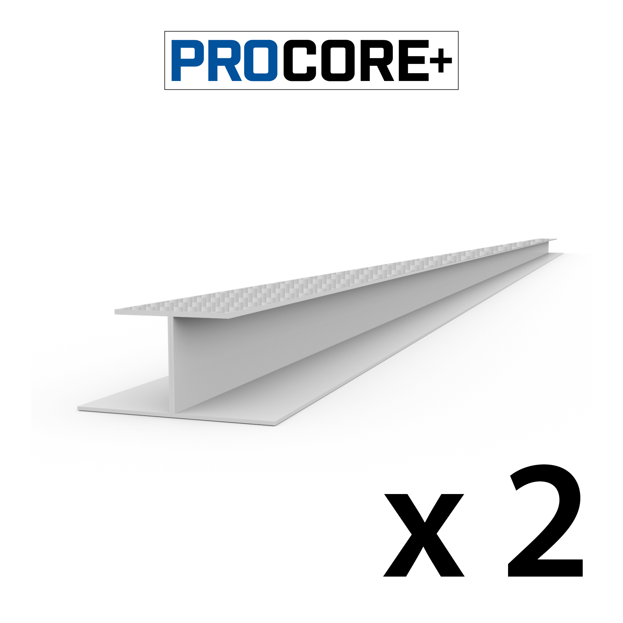 8 ft. PROCORE PLUS Silver gray carbon fiber PVC H-Trim Pack