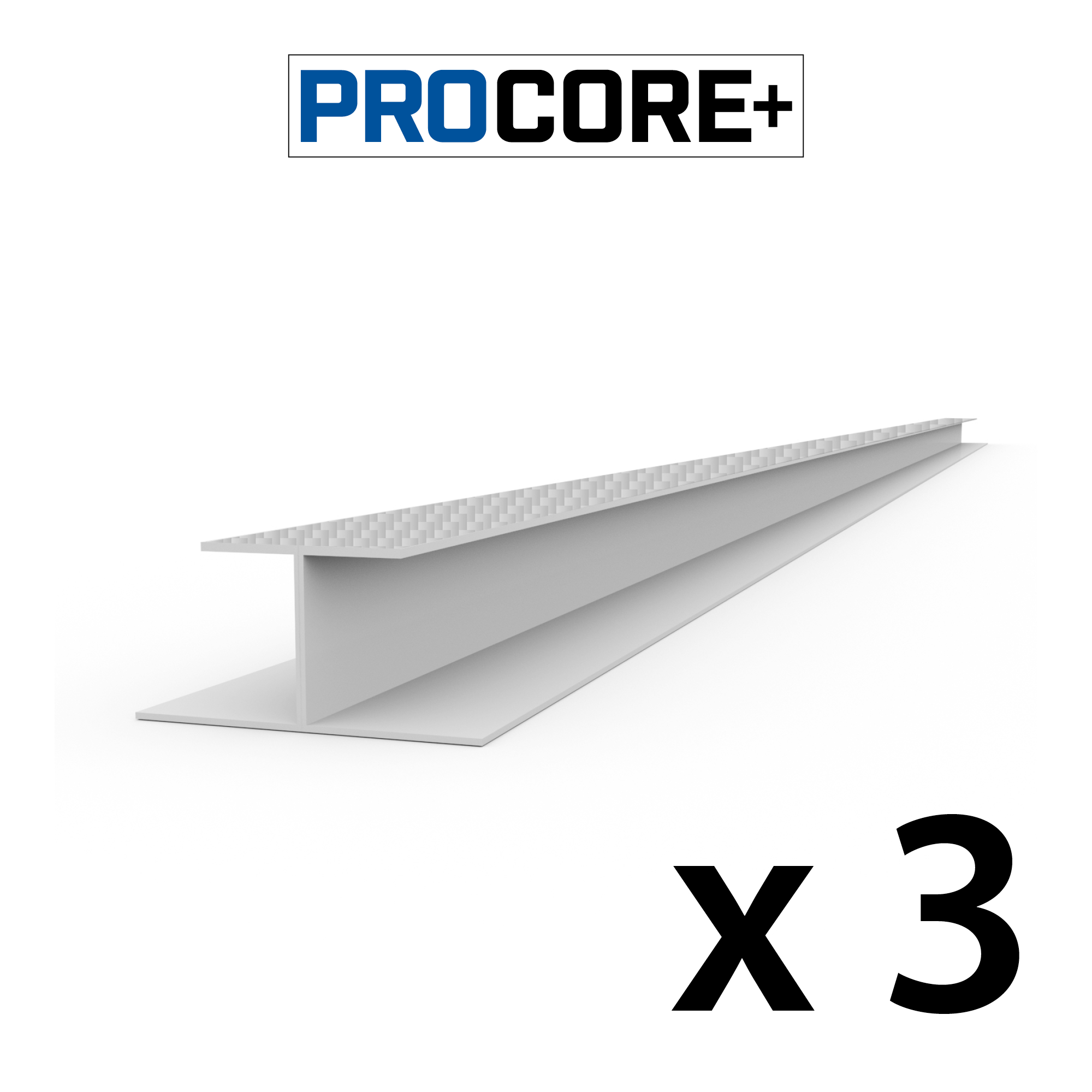 8 ft. PROCORE PLUS Silver gray carbon fiber PVC H-Trim Pack