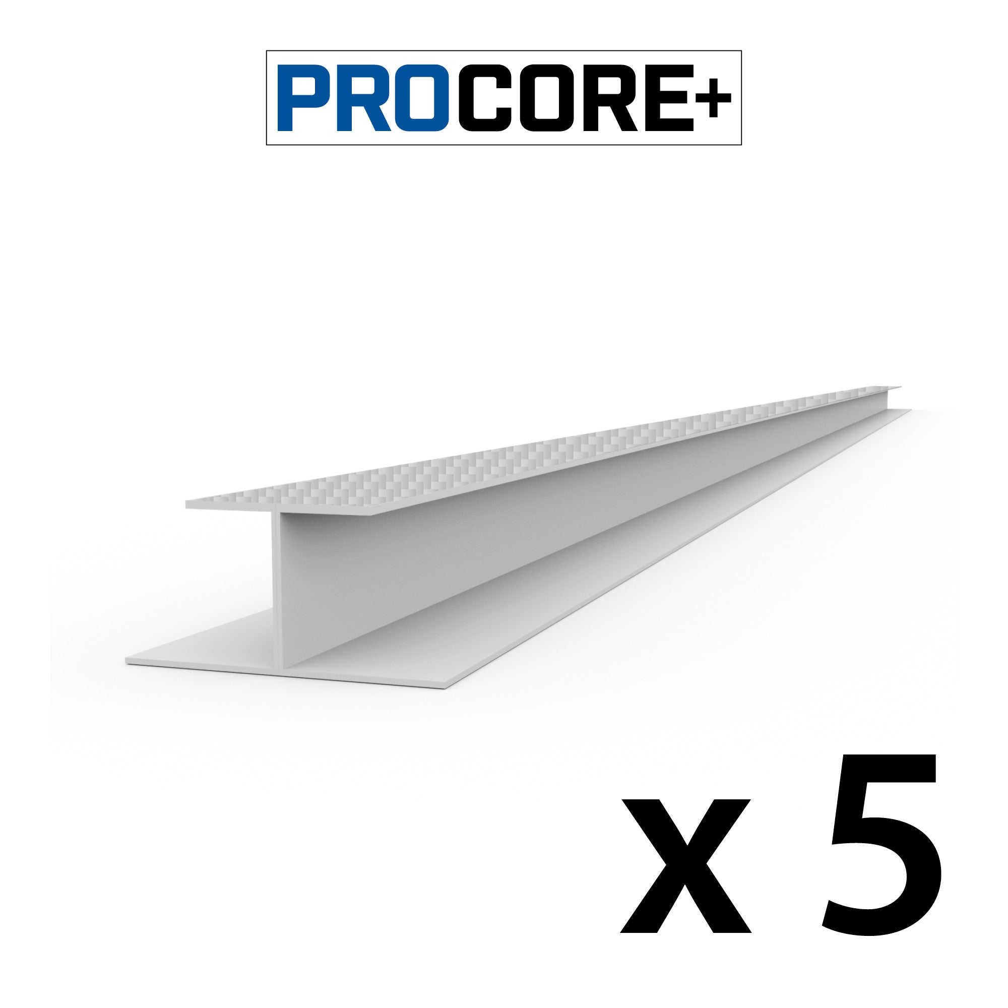 8 ft. PROCORE PLUS Silver gray carbon fiber PVC H-Trim Pack
