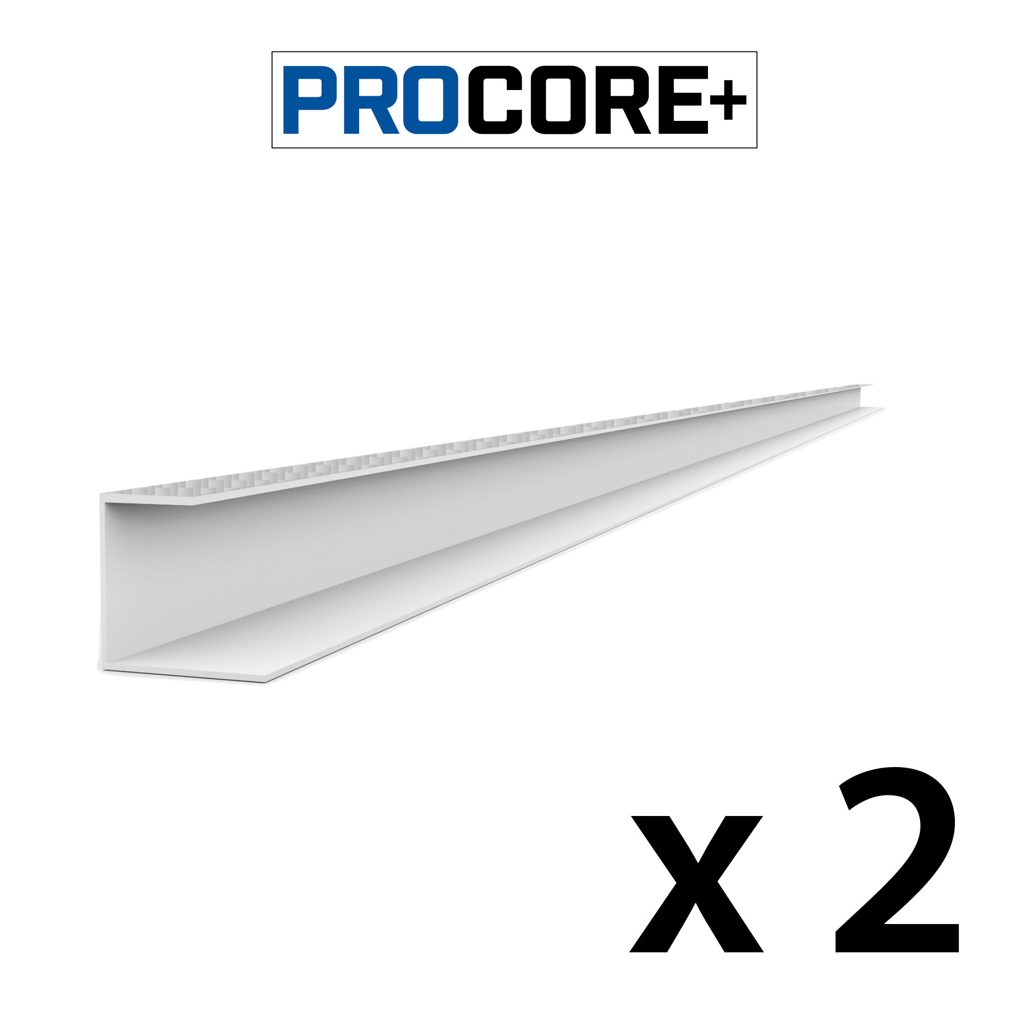 8 ft. PROCORE PLUS Silver gray carbon fiber PVC J Trim Pack