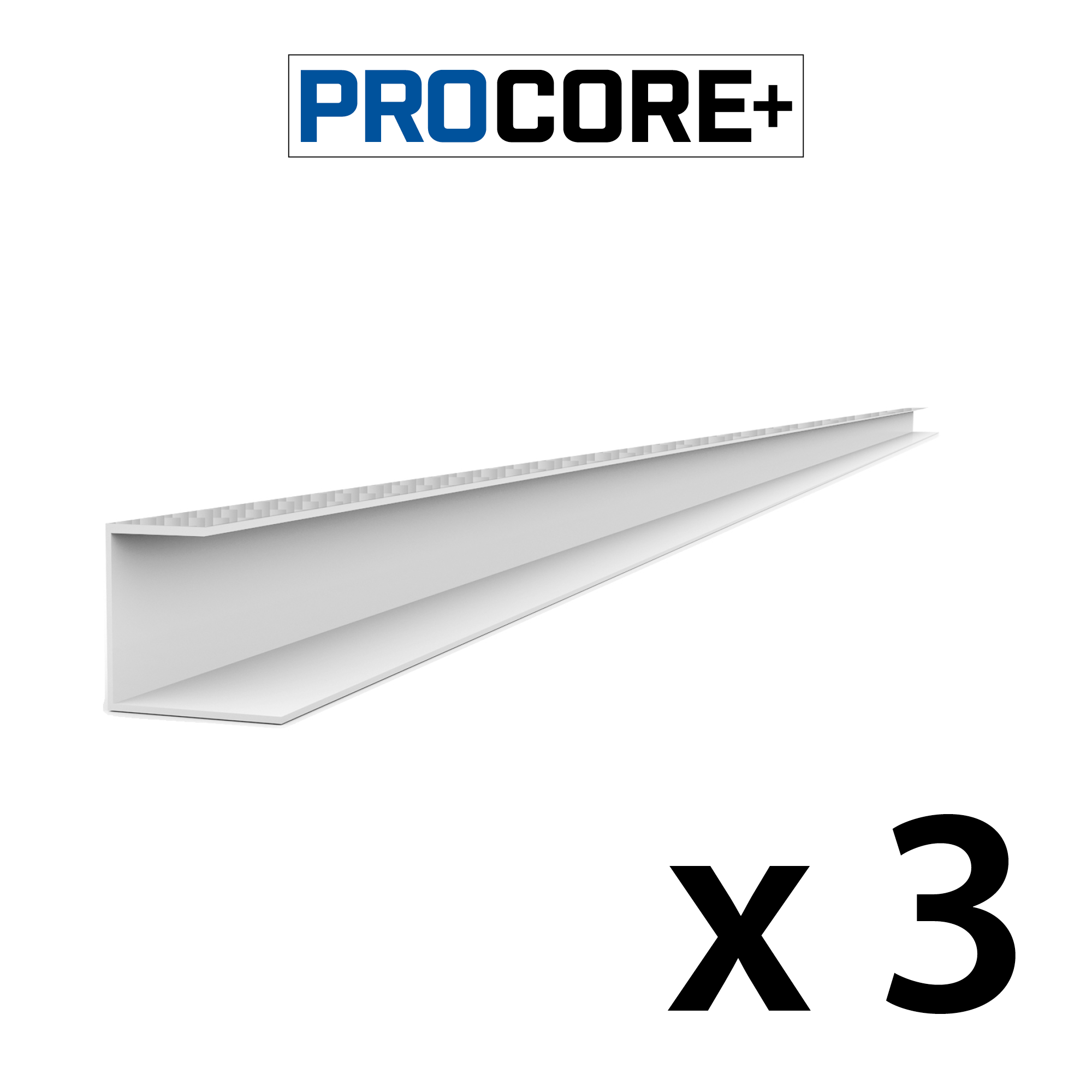 8 ft. PROCORE PLUS Silver gray carbon fiber PVC J Trim Pack