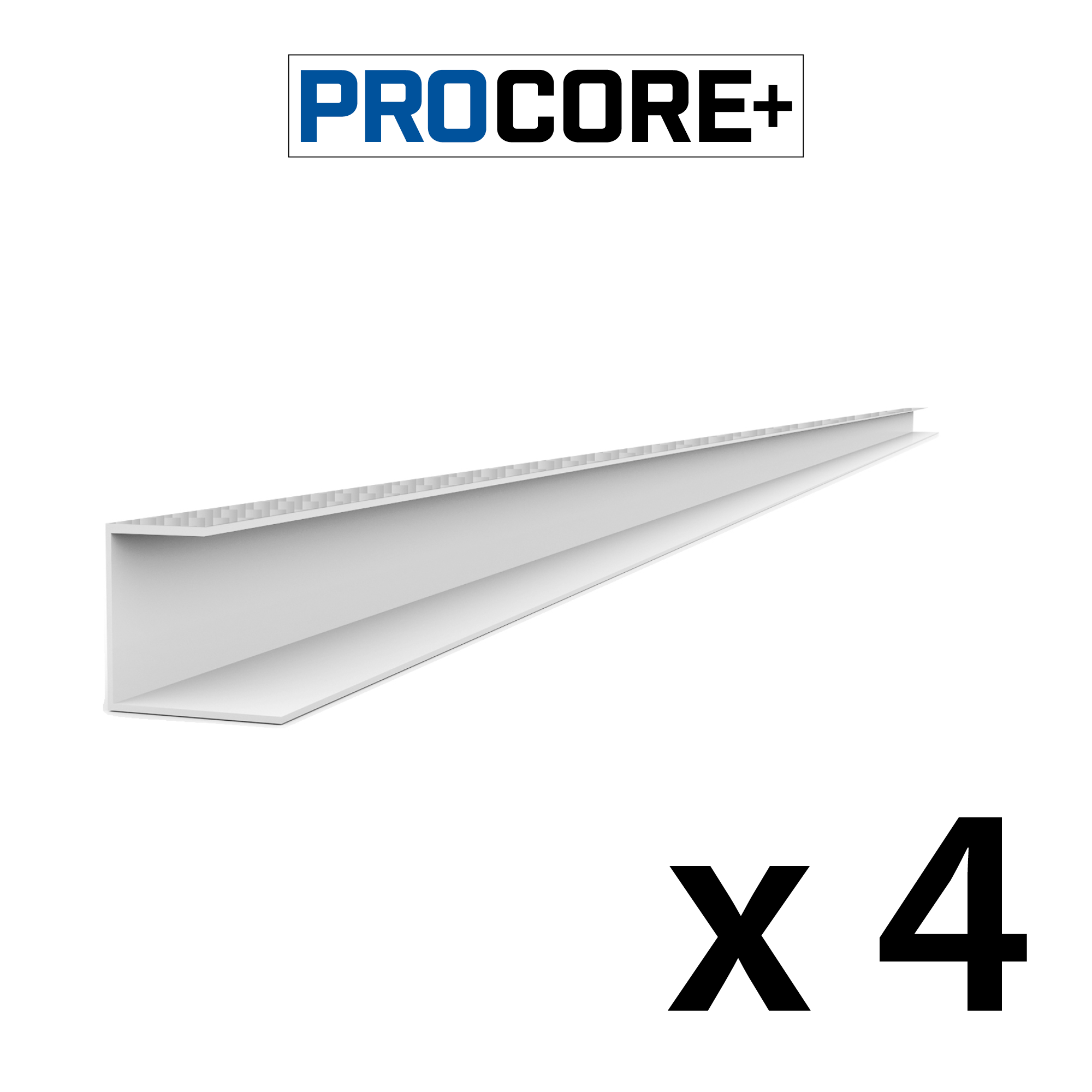 8 ft. PROCORE PLUS Silver gray carbon fiber PVC J Trim Pack