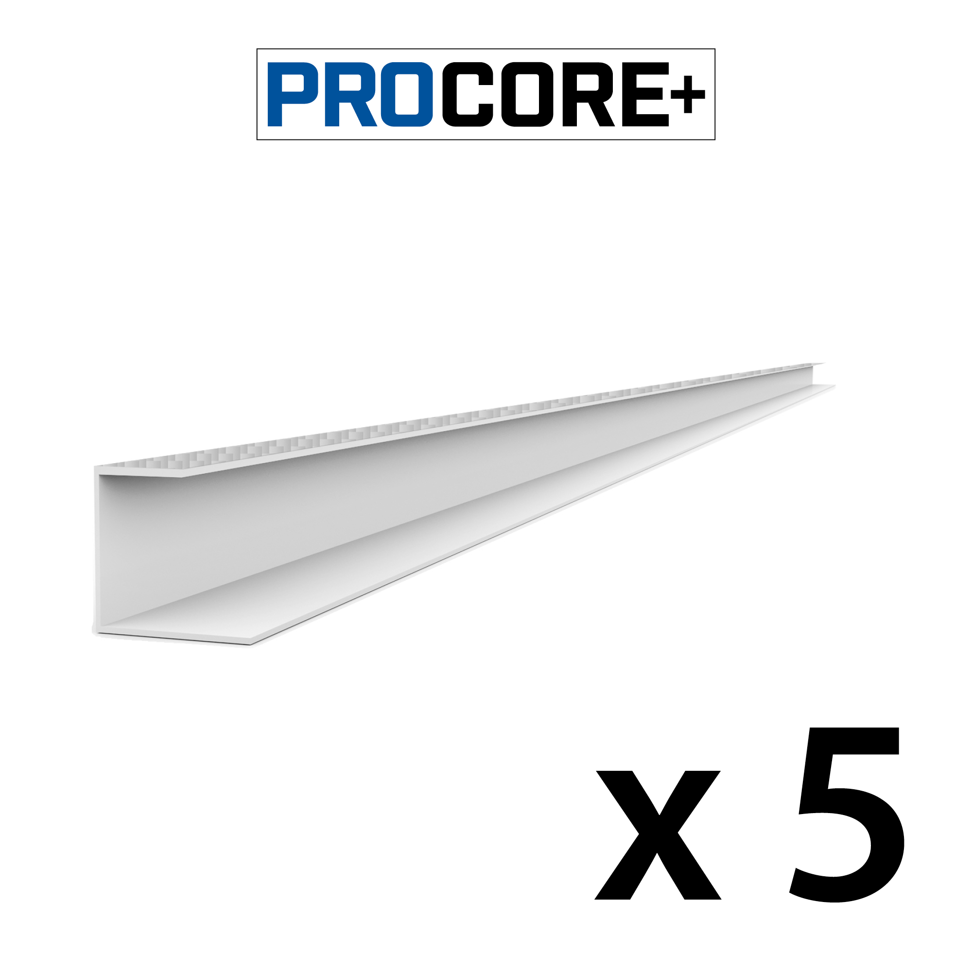 8 ft. PROCORE PLUS Silver gray carbon fiber PVC J Trim Pack