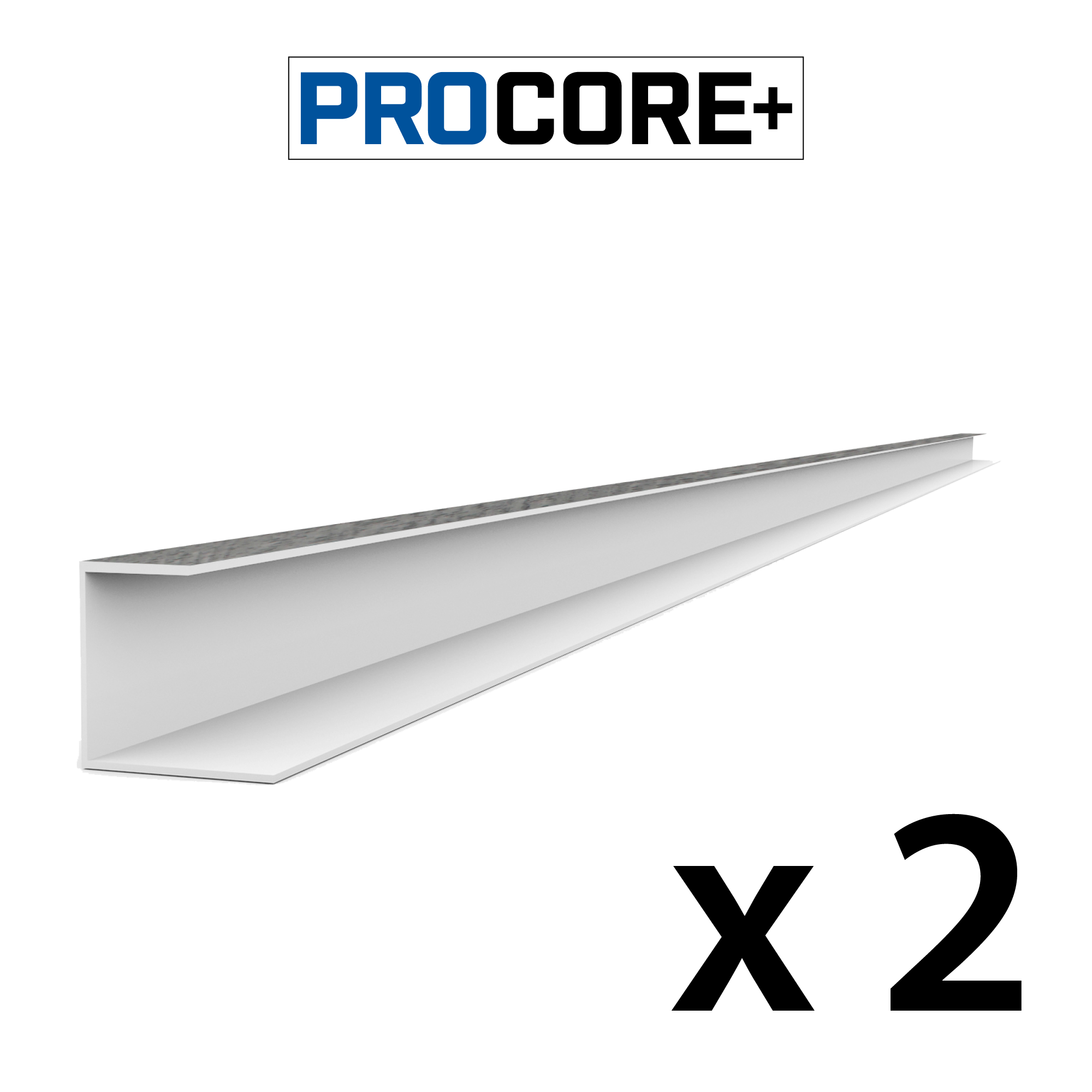 8 ft. PROCORE+ Gray Wood PVC Side Trim Pack