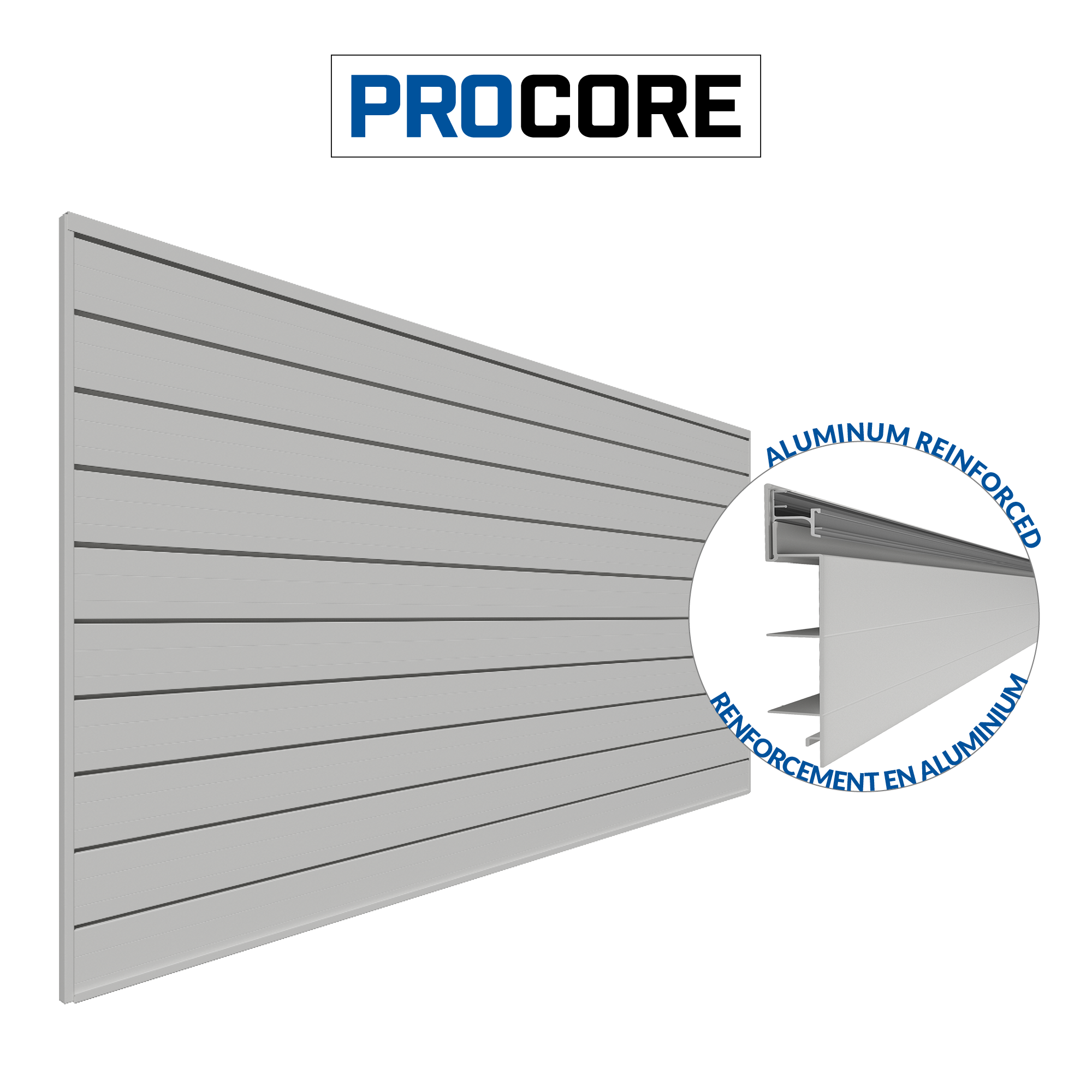 4 x 8 ft. PROCORE PVC Slatwall