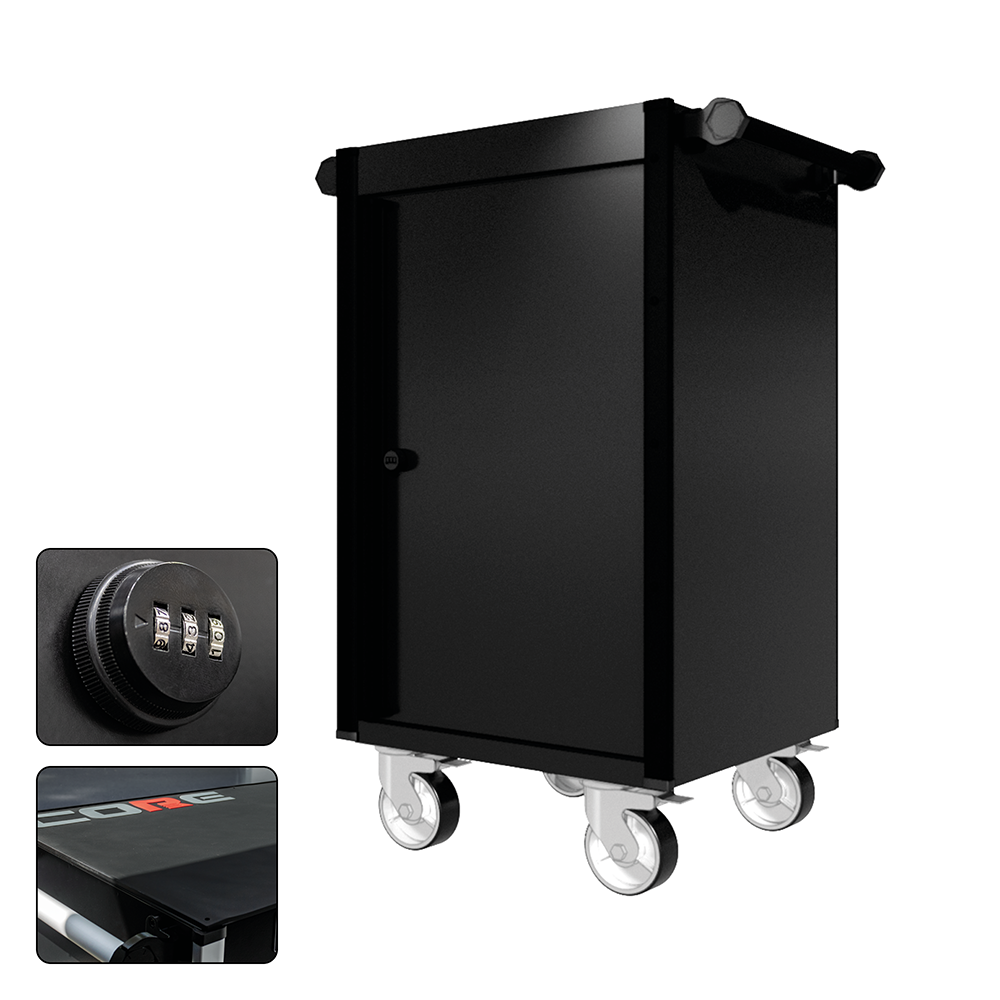 22 Series - Locker - Black Handles - Traditional Casters