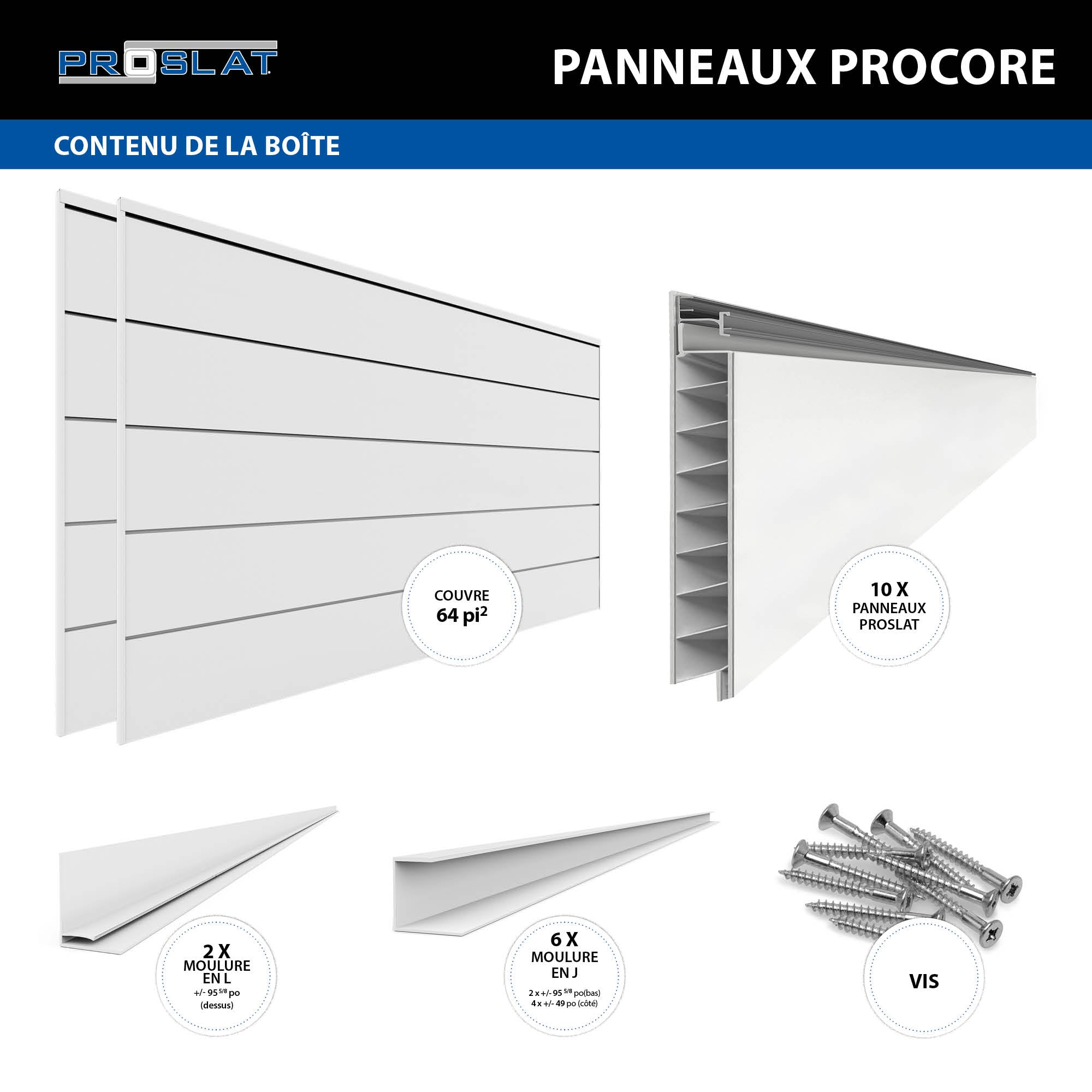 4 ft. x 8 ft. XL PROCORE Slatwall – 2 Pack 64 sq ft