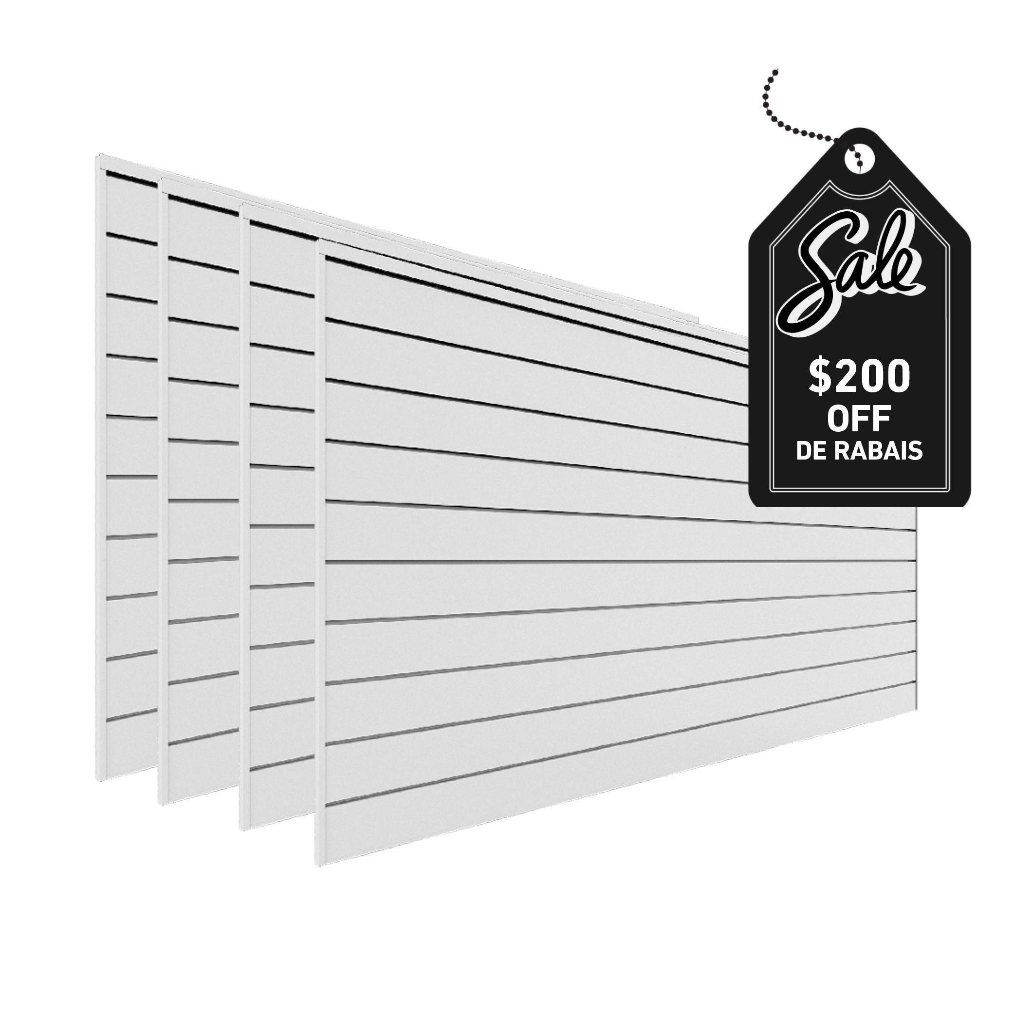 Panneaux de PVC 4 pi x 8 pi – Ensemble de 4 – 128 pieds carrés