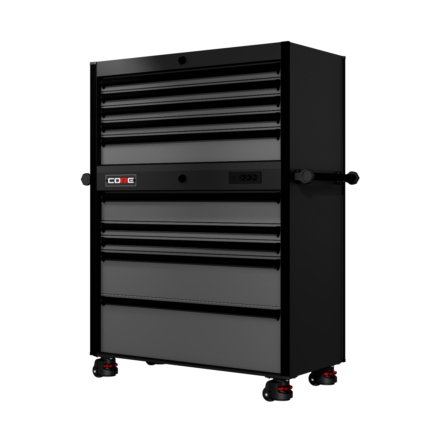 44 Series - 10 Drawers - Black Handles - Foot Casters