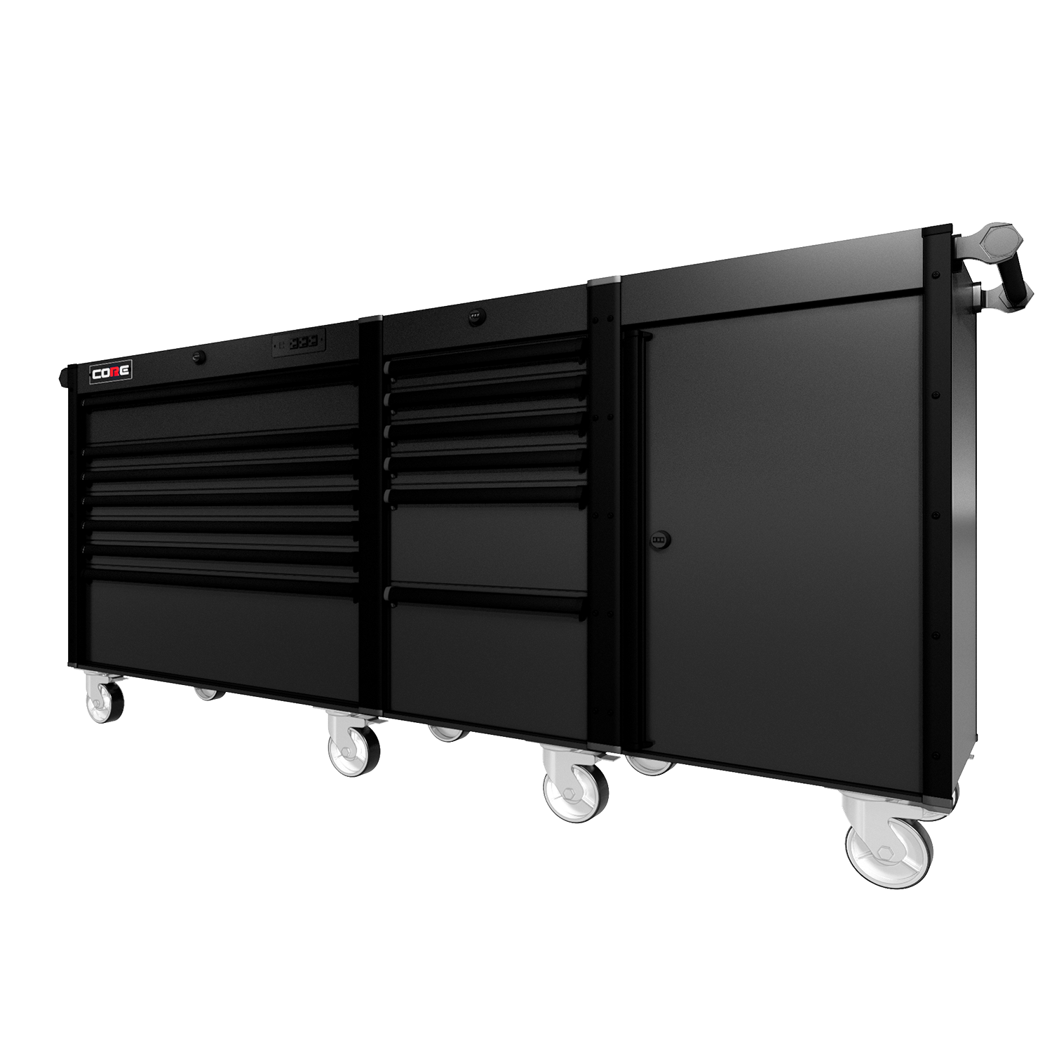 88 Series - 11 Drawers - Black Handles - Traditional Casters