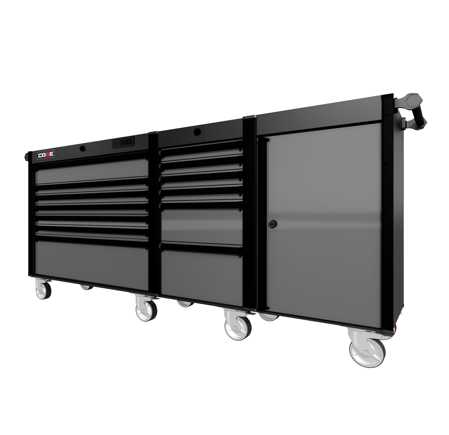 88 Series - 11 Drawers - Black Handles - Traditional Casters