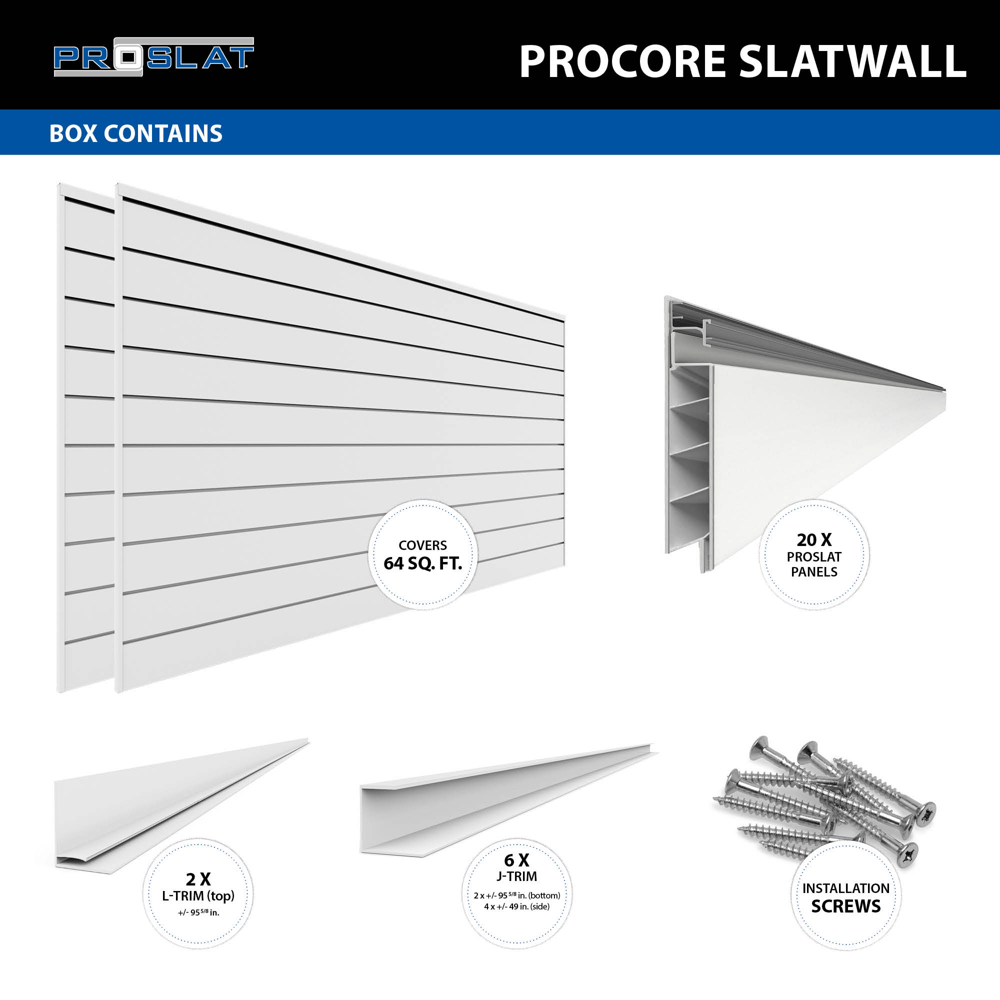 PROCORE Slatwall Ultimate Bundle – STEALTH