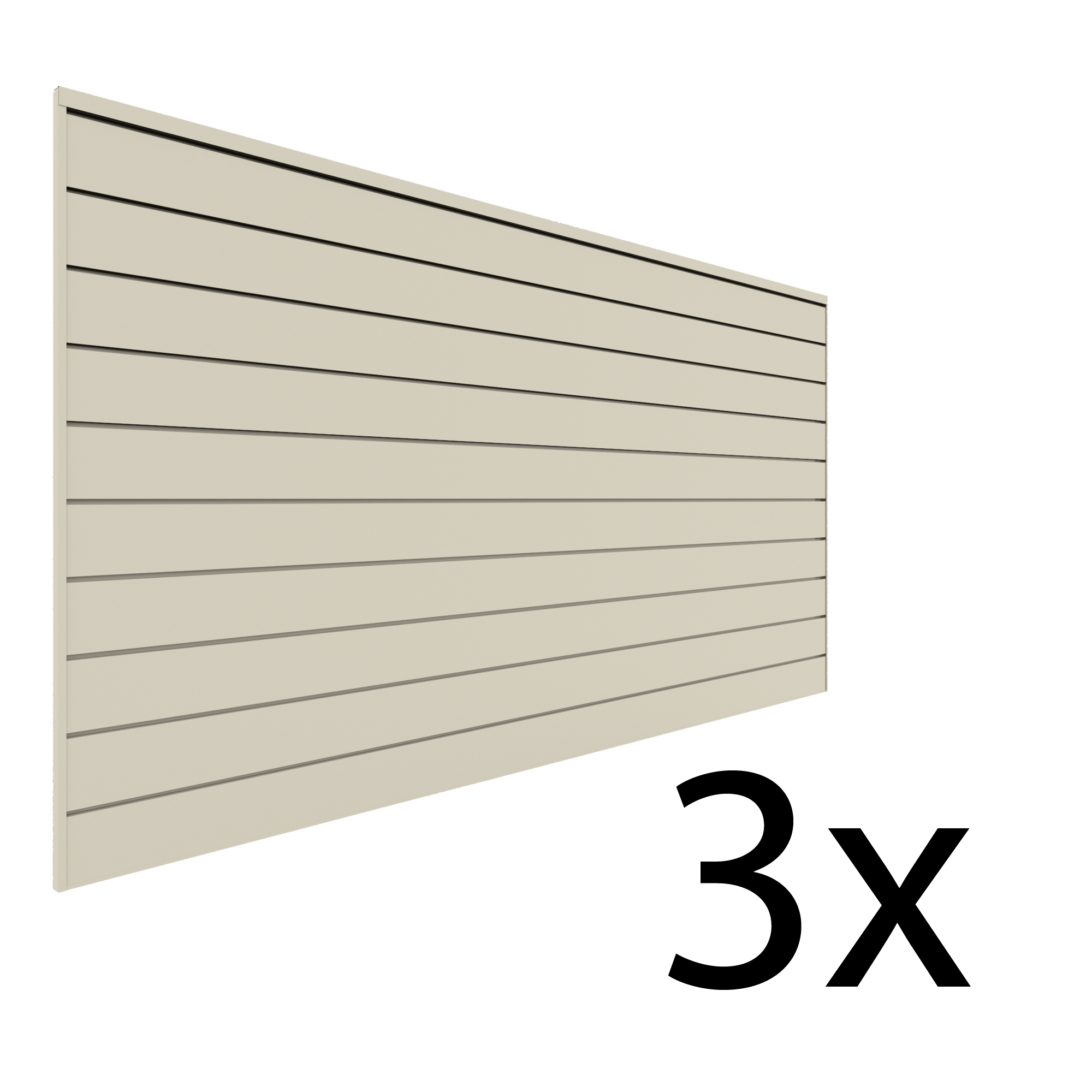 4 ft. x 8 ft. PVC Slatwall – 3 pack 96 sq ft