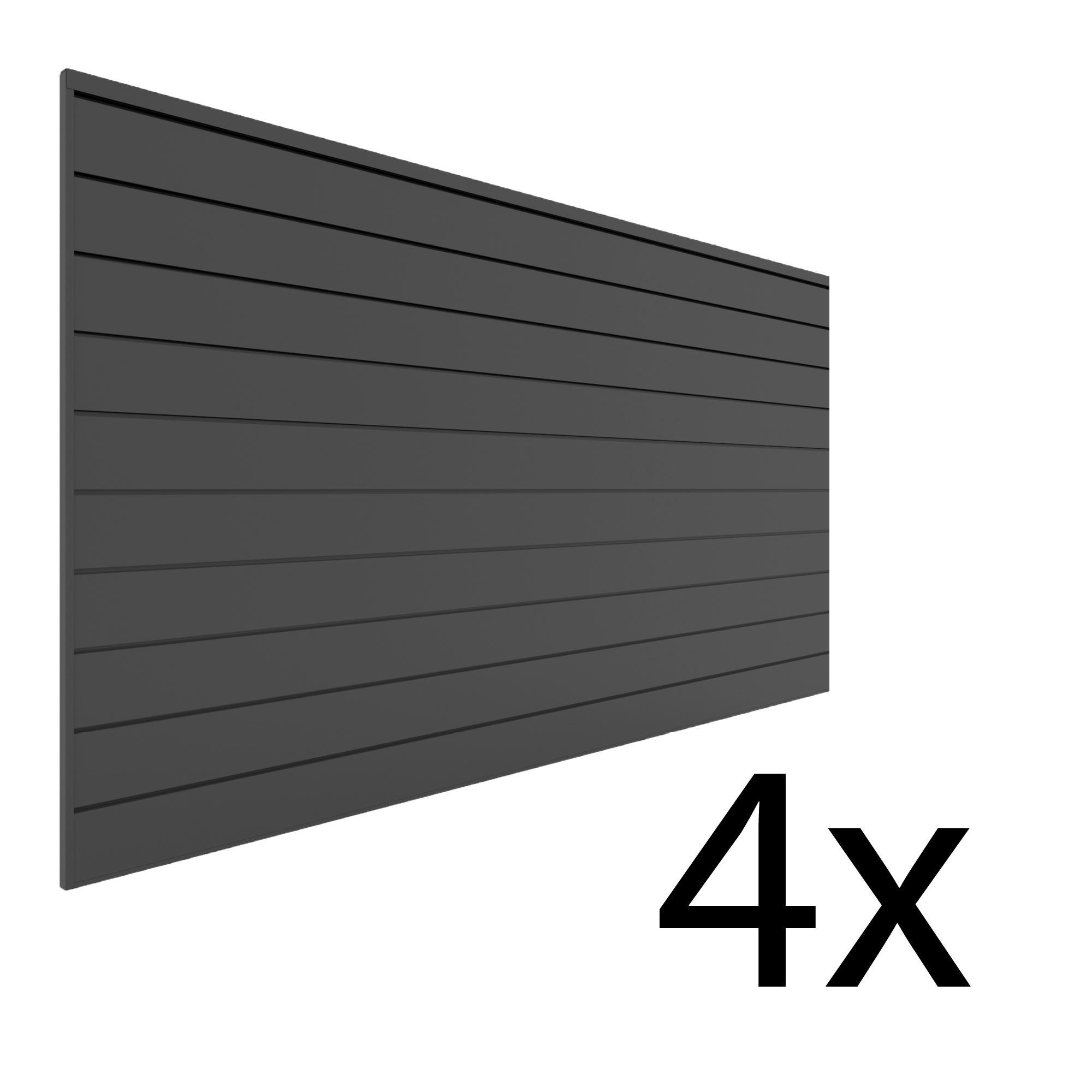 4 ft. x 8 ft. PVC Slatwall - 4 pack 128 sq ft