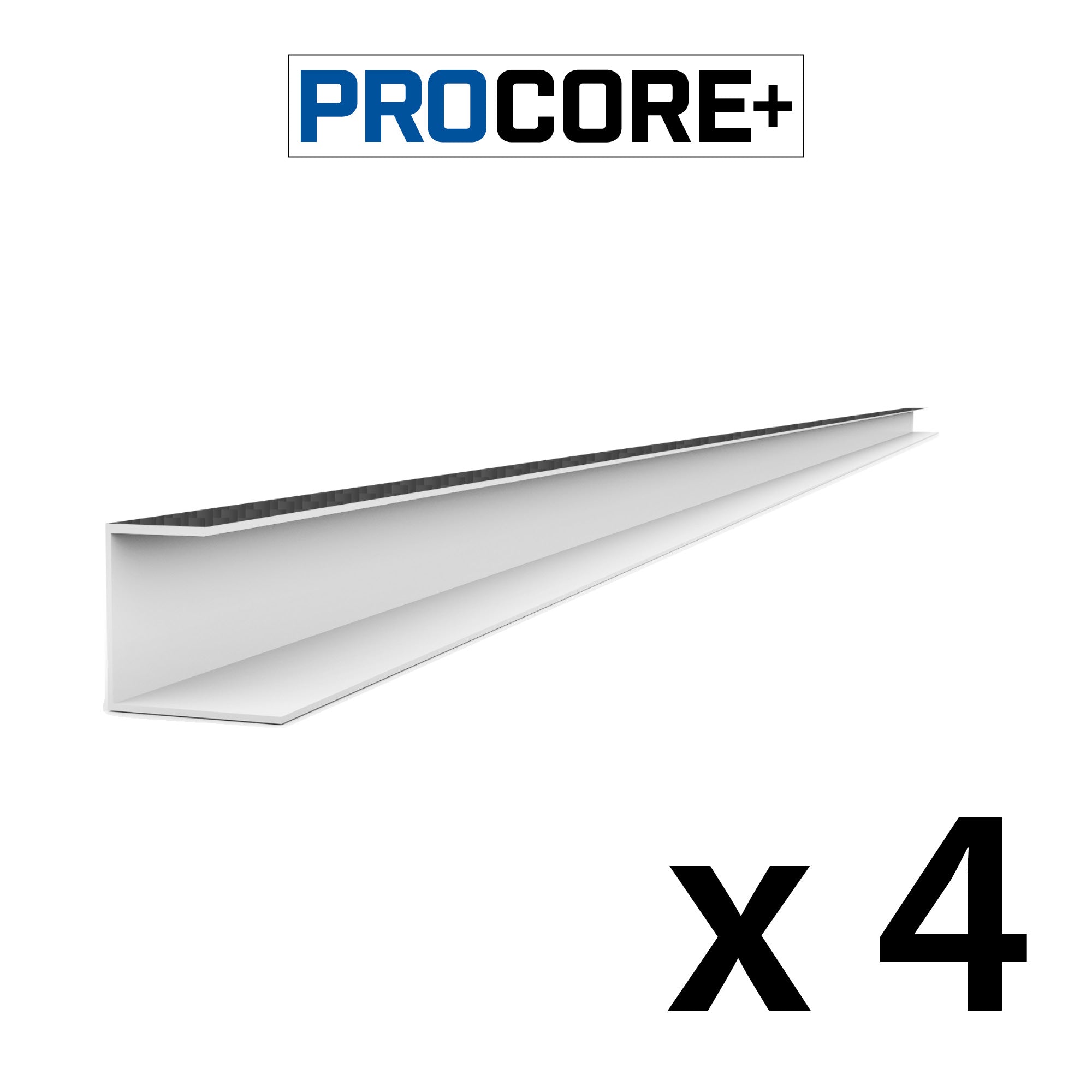 8 ft. PROCORE+ Black carbon fiber PVC Side Trim Pack