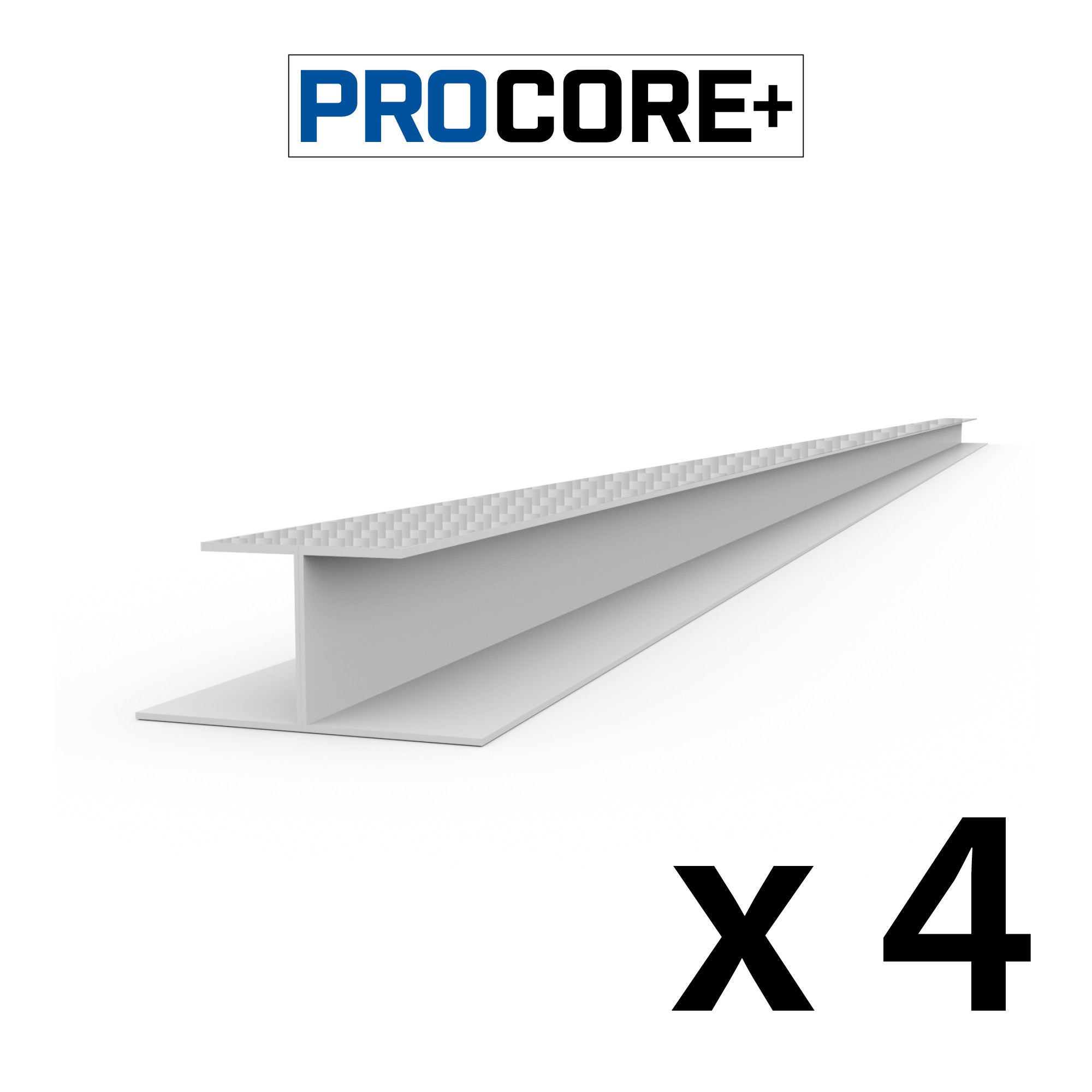 8 ft. PROCORE PLUS Silver gray carbon fiber PVC H-Trim Pack